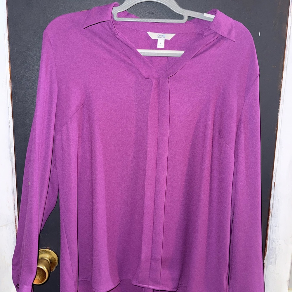 Croft & Barrow Women's Vibrant Purple Blouse